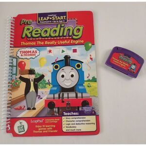 Thomas the Train Pre-Reading Leap Pad Book + Cartridge Set Comprehension Vocab